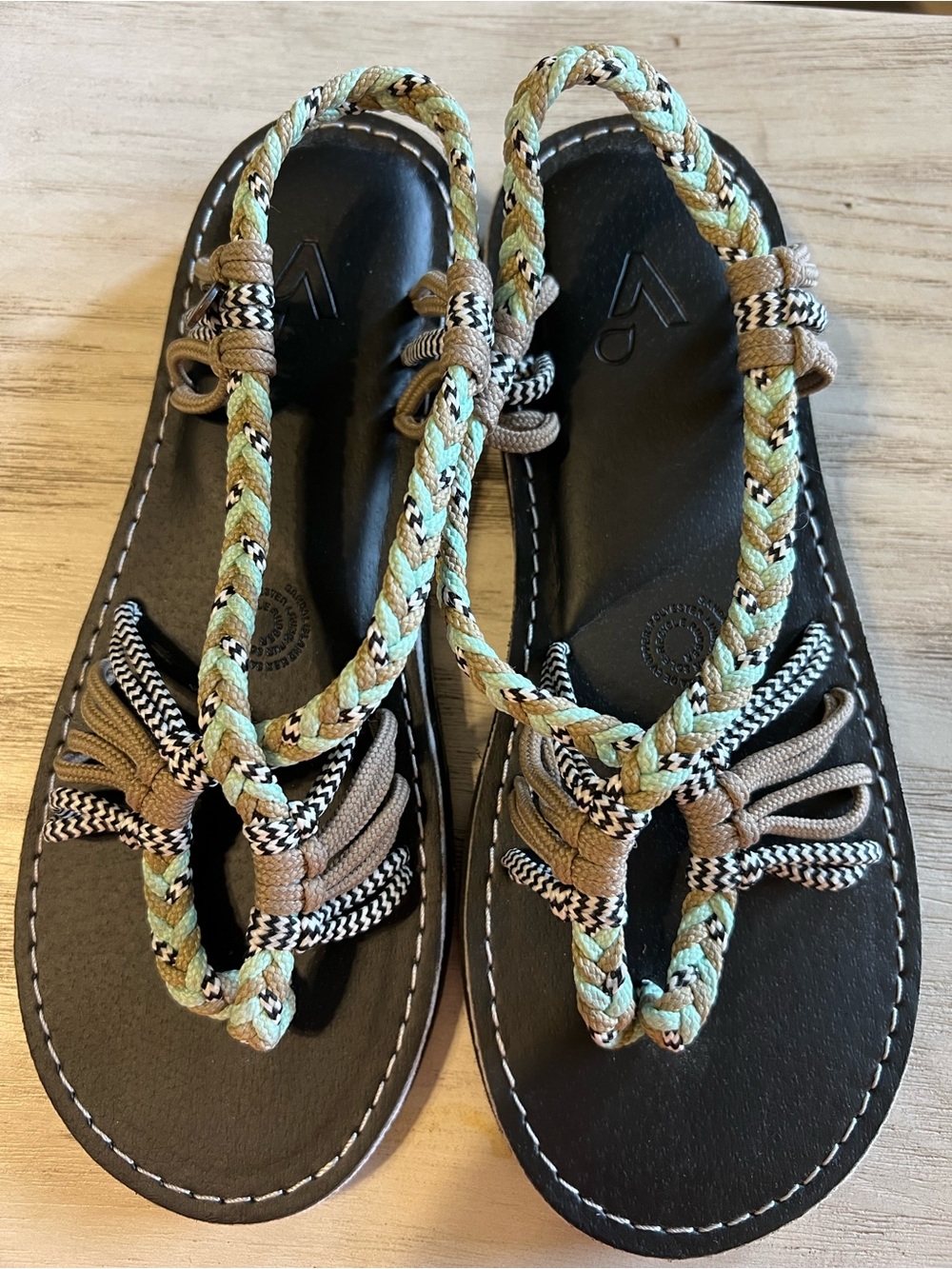 Vines Islandwear Rope Sandals Women’s Size 7 Adjustable Comfort Beach Boho